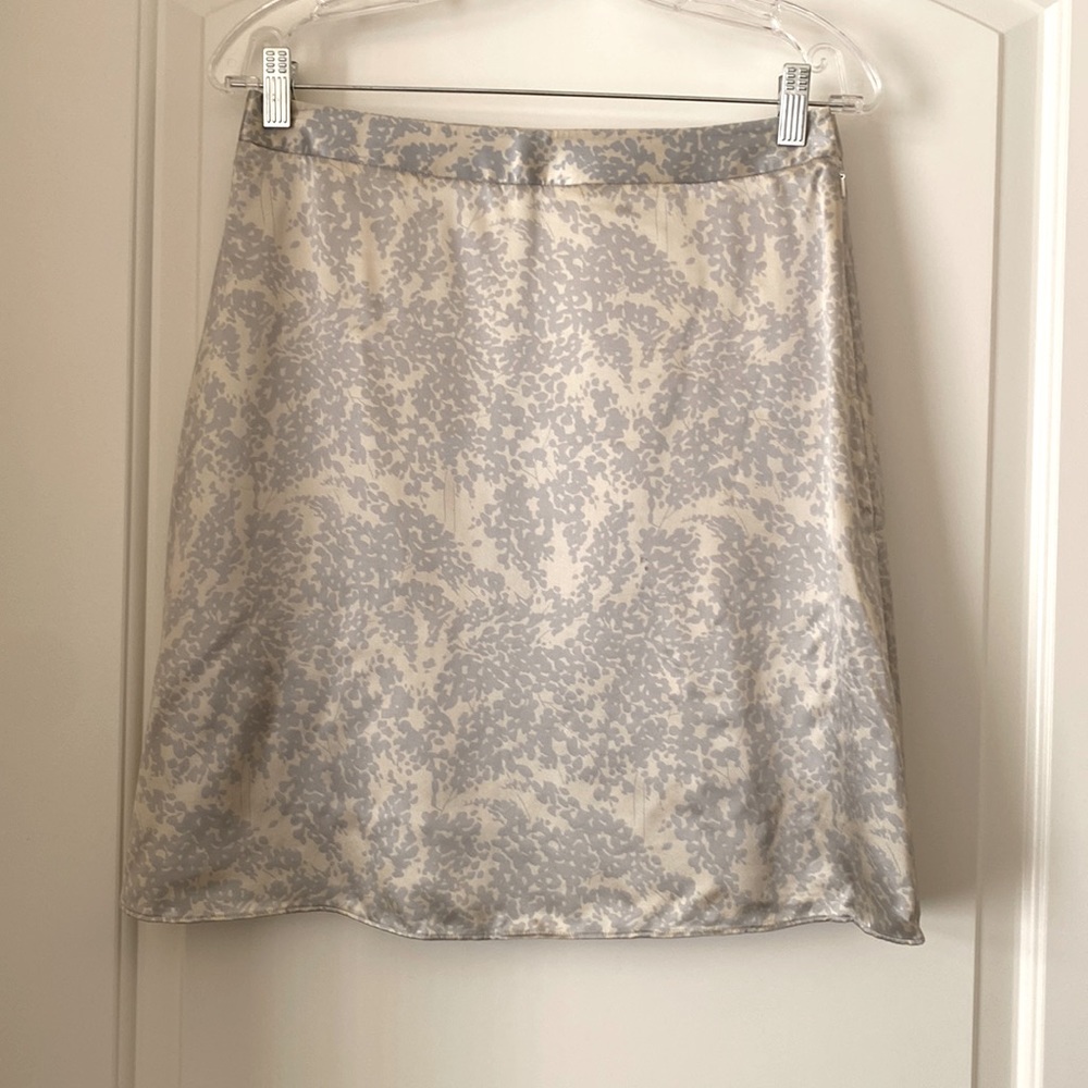 Vintage J-Crew Floral 100% Silk Skirt